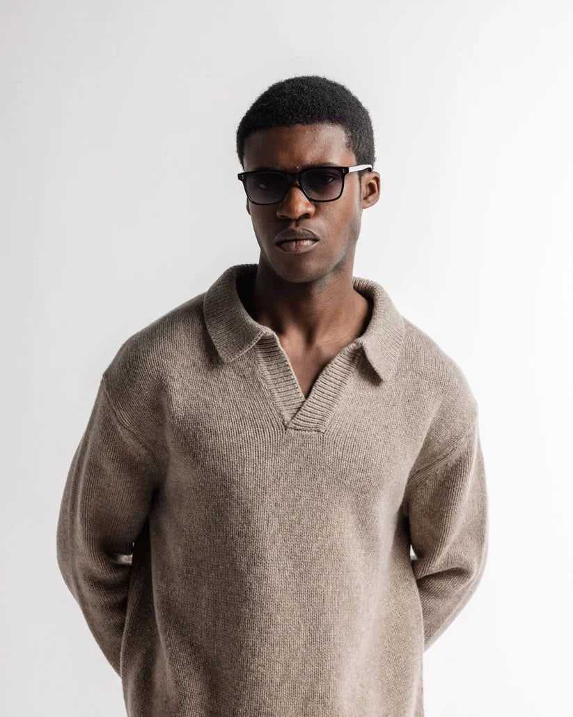 Variant image for Pull Homme Hiver Col Roulé en Fil Doux Classique-16