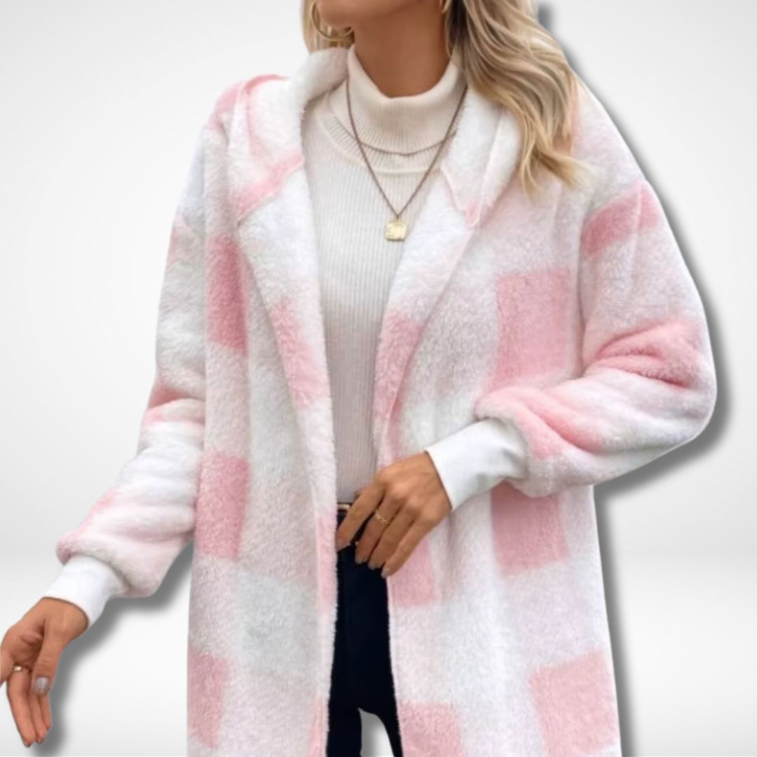 Cardigan Femme Imperméable à Motif Carreaux 4