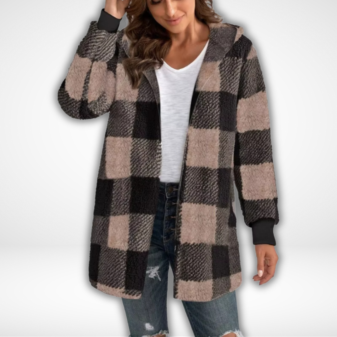 Cardigan Femme Imperméable à Motif Carreaux 6