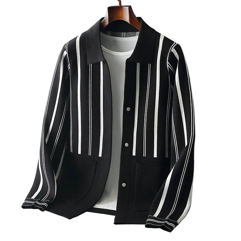 Cardigan Grand Rayé pour Homme 0
