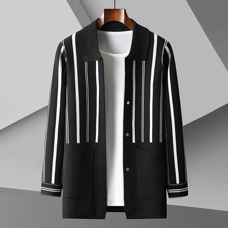 Cardigan Grand Rayé pour Homme 2