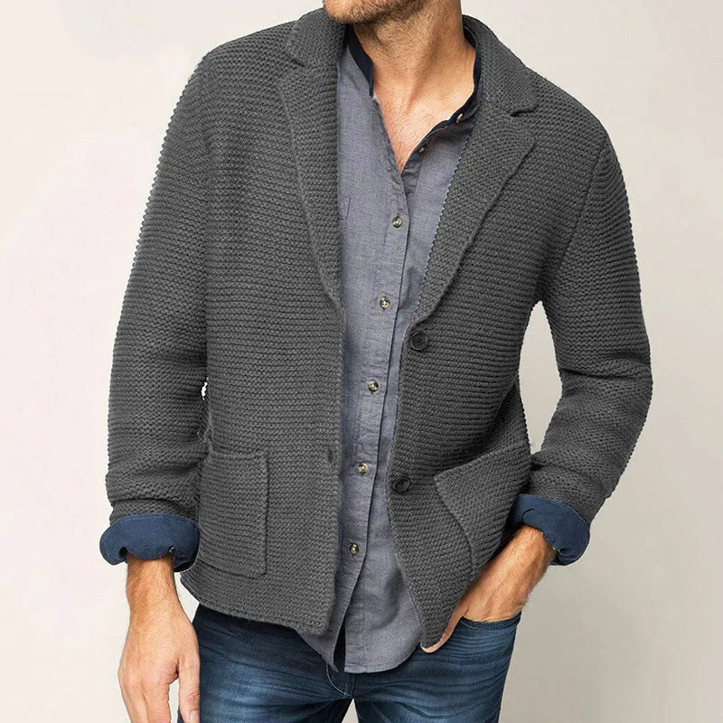 Cardigan Homme Classique Boutonné avec Poches 1