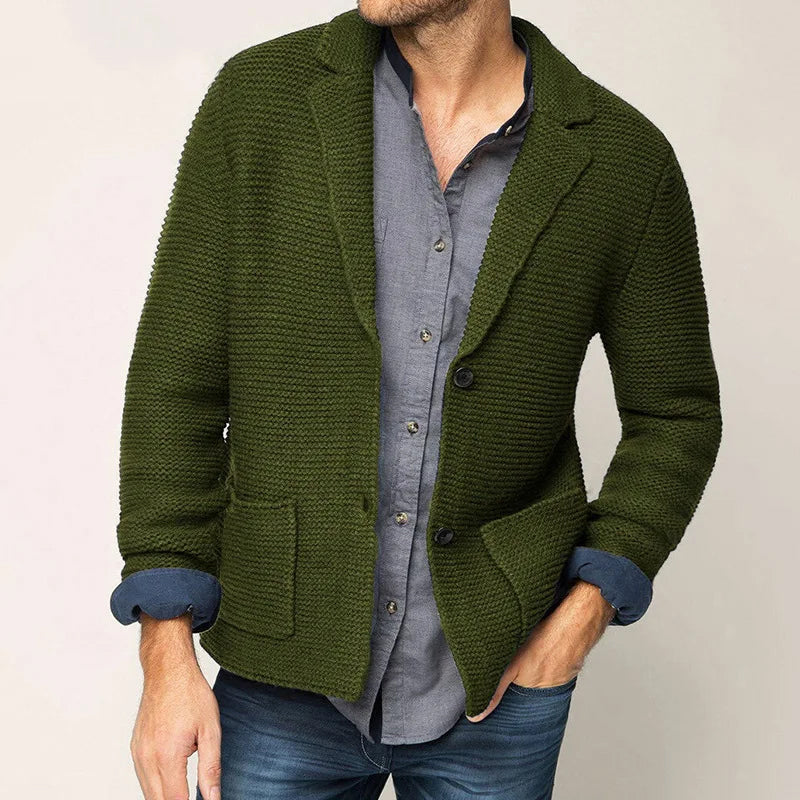 Cardigan Homme Classique Boutonné avec Poches 2