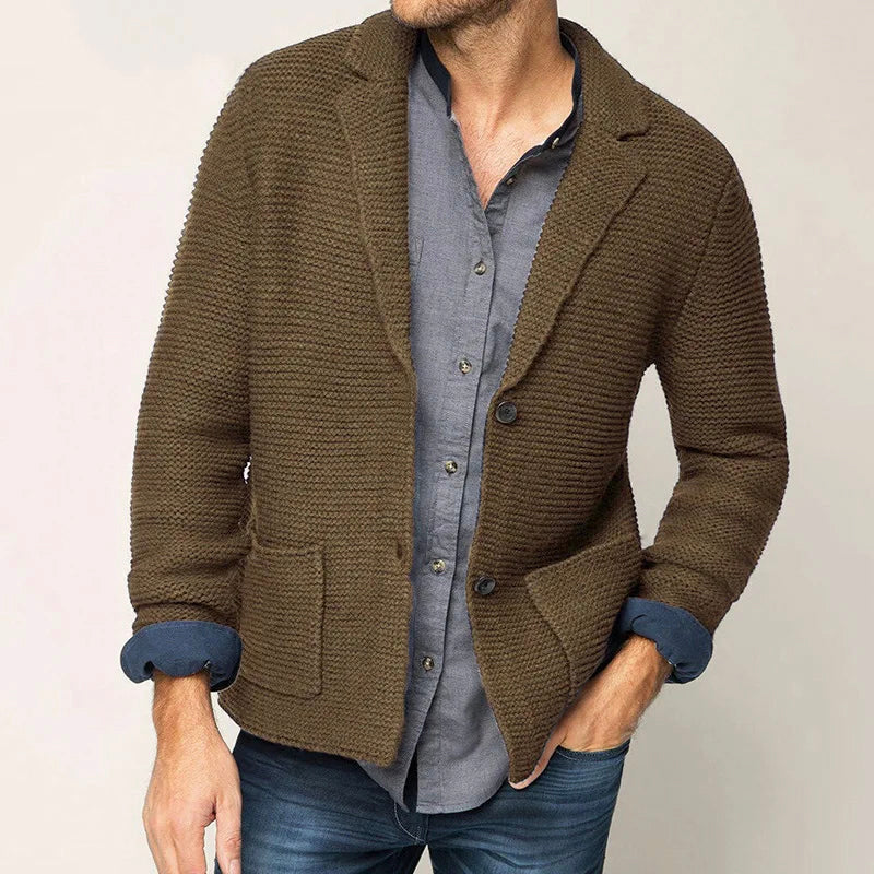 Cardigan Homme Classique Boutonné avec Poches 4