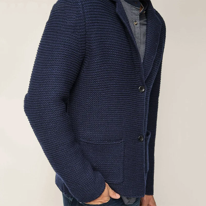 Cardigan Homme Classique Boutonné avec Poches 5