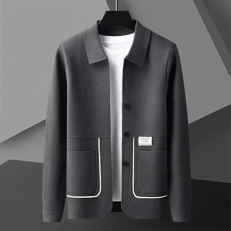 Cardigan Homme Tricoté Polyvalent Moderne 1