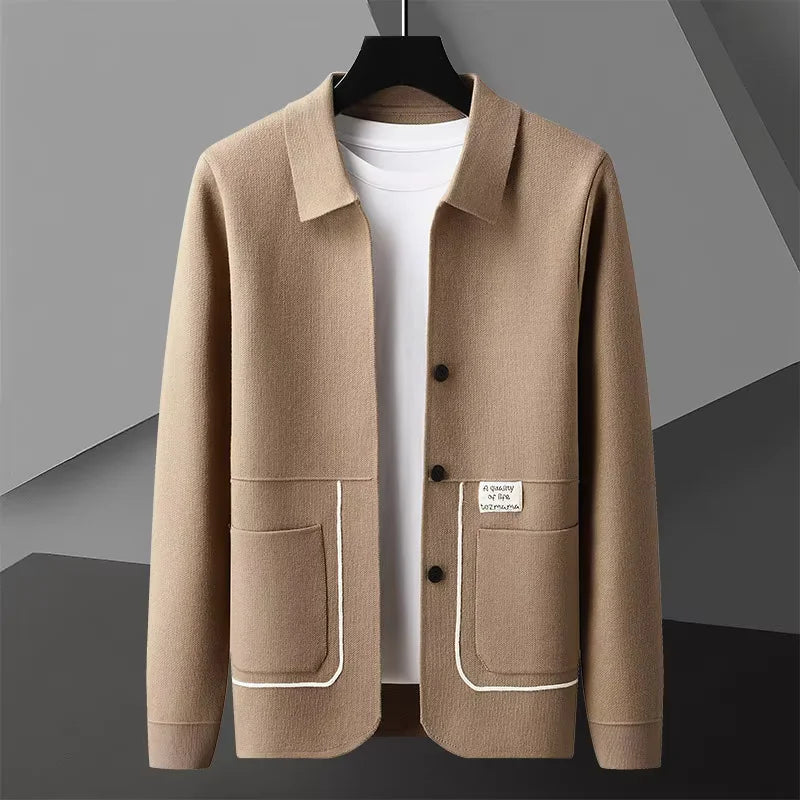 Cardigan Homme Tricoté Polyvalent Moderne 2