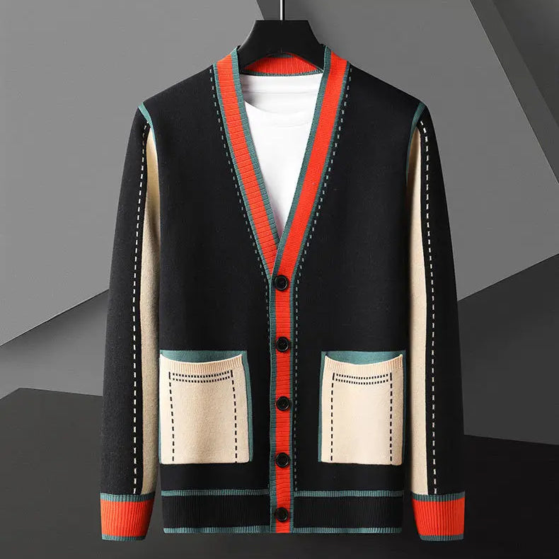 Cardigan en Tricot Géométrique pour Femme 0