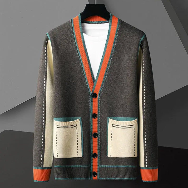 Cardigan en Tricot Géométrique pour Femme 1