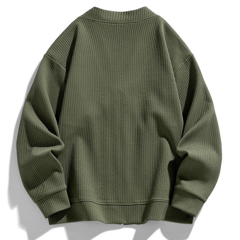 Cardigan pour Hommes Zippé Décontracté 6