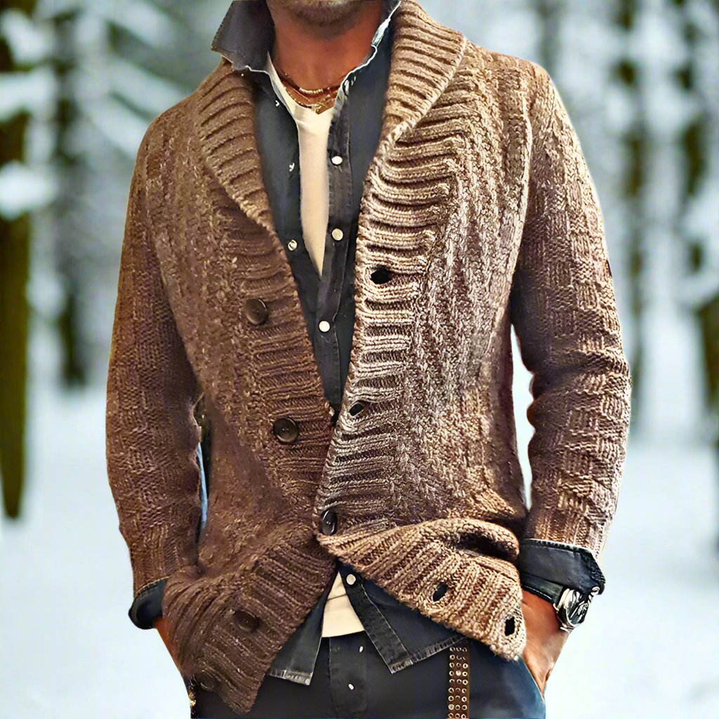 Cardigan pour hommes à col châle 0
