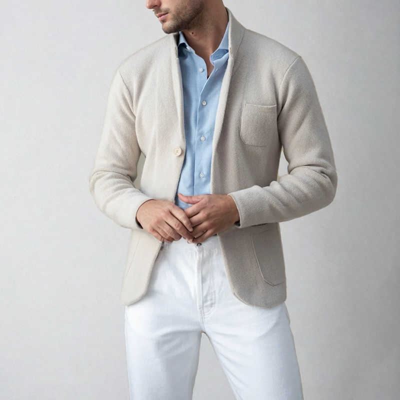 Cardigan pour hommes moderne en tricot décontracté 1