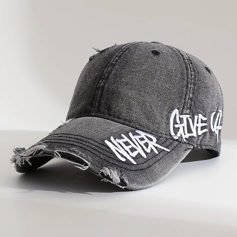 Casquette de baseball Denim Vieilli avec Broderie 1