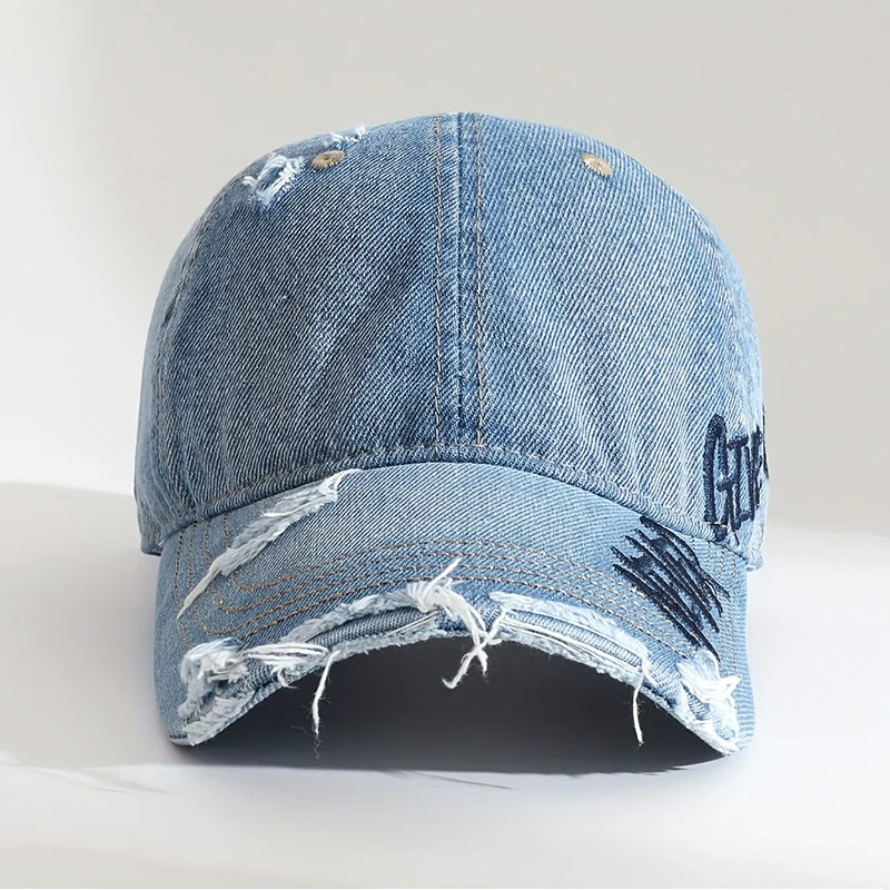 Casquette de baseball Denim Vieilli avec Broderie 2