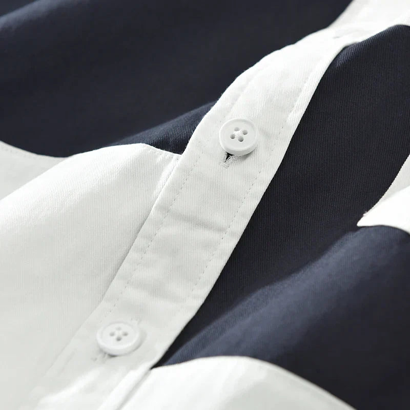 Chemise Homme Patchwork Moderne Coton Doux 5