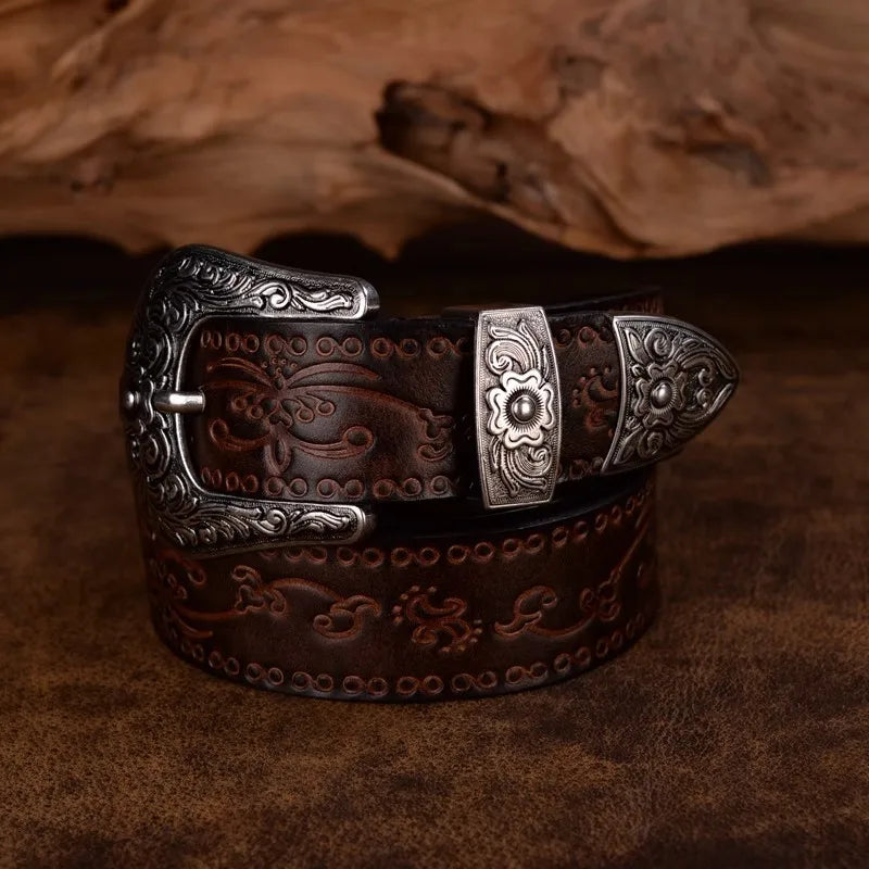 Ceinture Western à Boucle en Acier 0