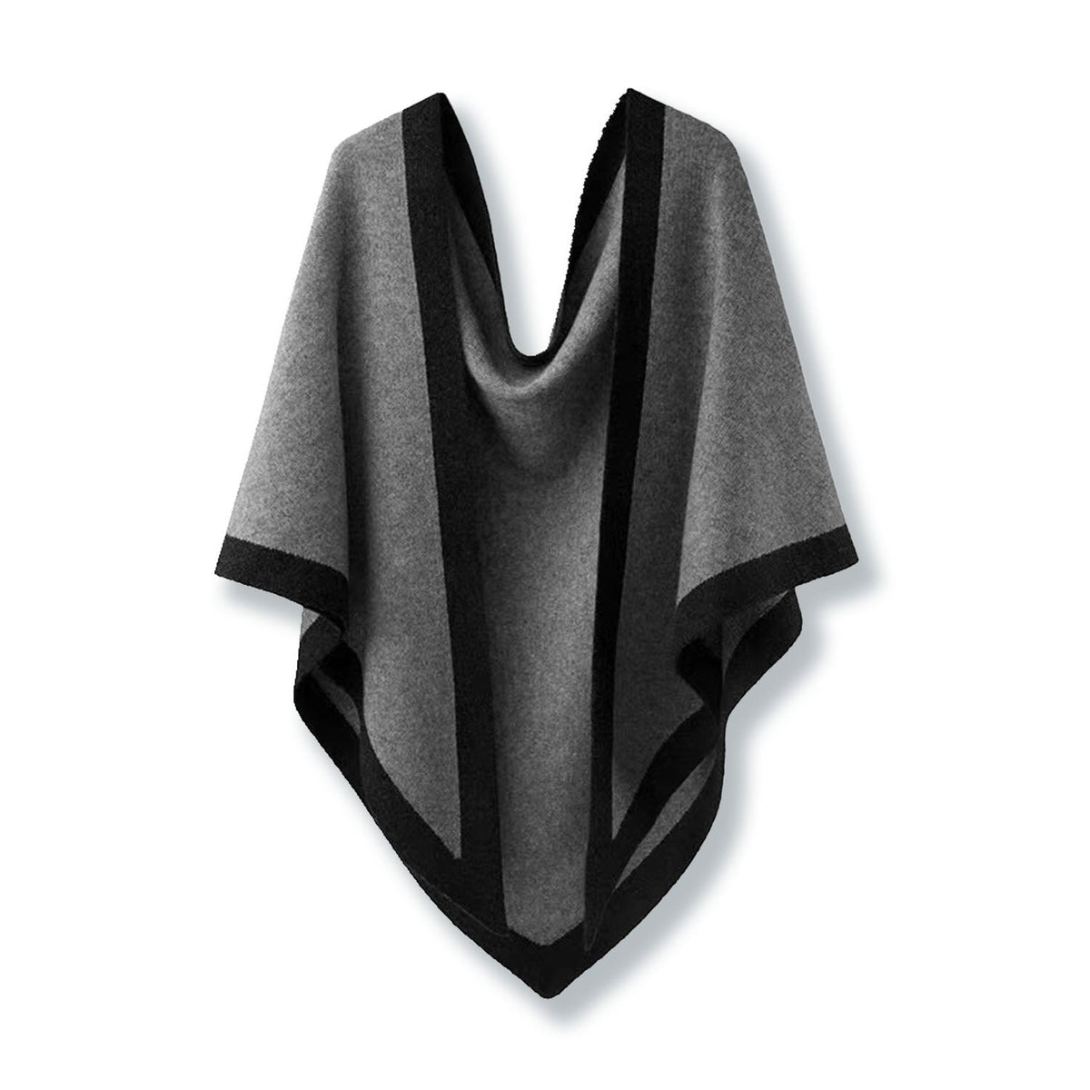Châle Femme Triangulaire à Bords Contrastés pour un Style Polyvalent 0