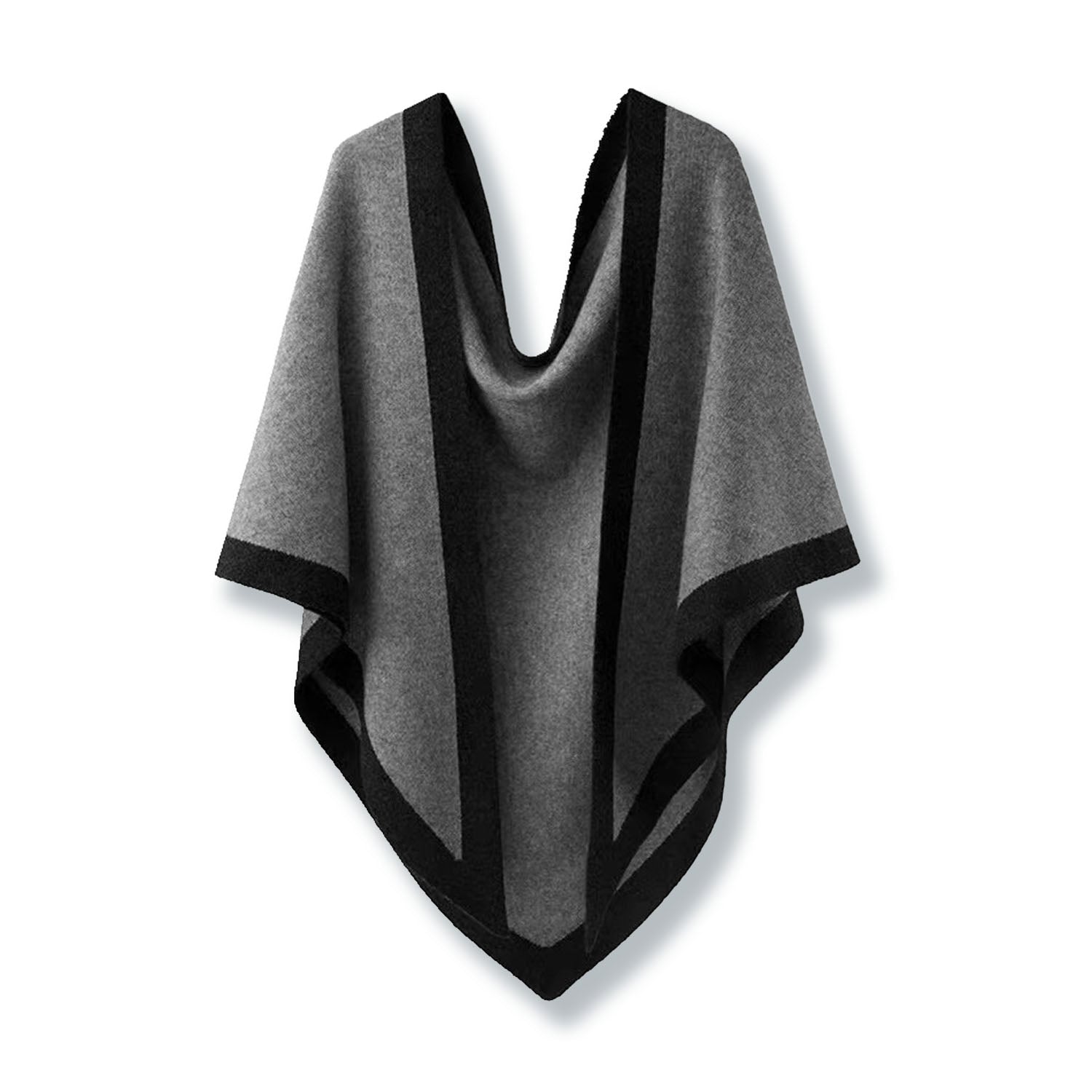 Châle Femme Triangulaire à Bords Contrastés pour un Style Polyvalent 0