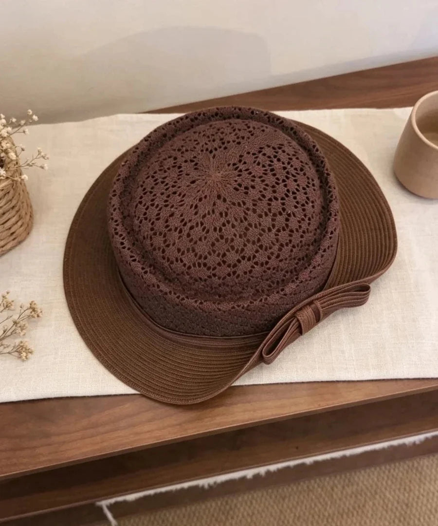 Chapeau Cloche Femme à Bord Roulé avec Nœud Papillon 4