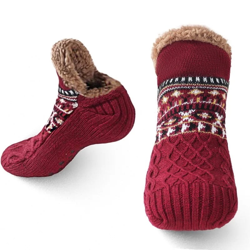 Chaussettes d'intérieur chaudes et antidérapantes pour l'hiver 2