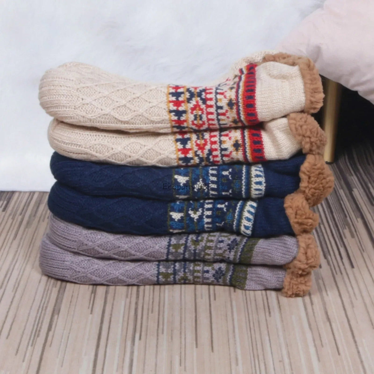 Chaussettes d'intérieur chaudes et antidérapantes pour l'hiver 4