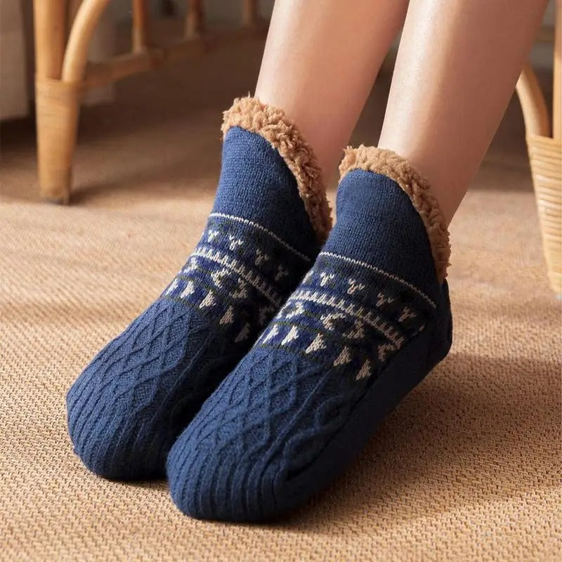 Chaussettes d'intérieur chaudes et antidérapantes pour l'hiver 4