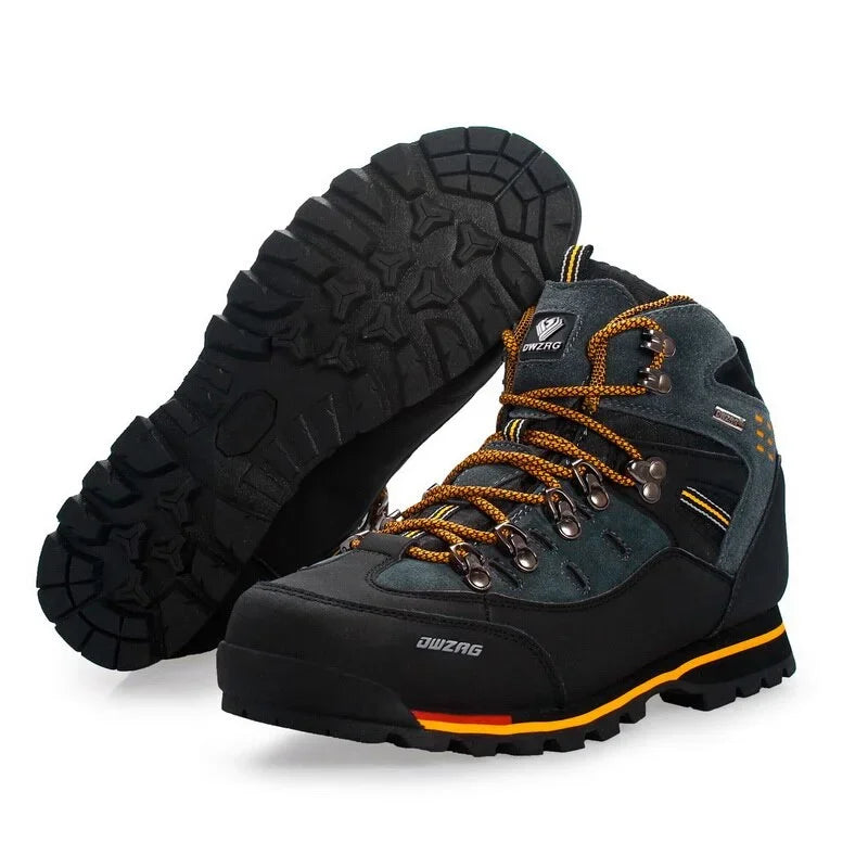 Chaussure Randonnée Homme Imperméable Cuir PU Semelle Caoutchouc 6