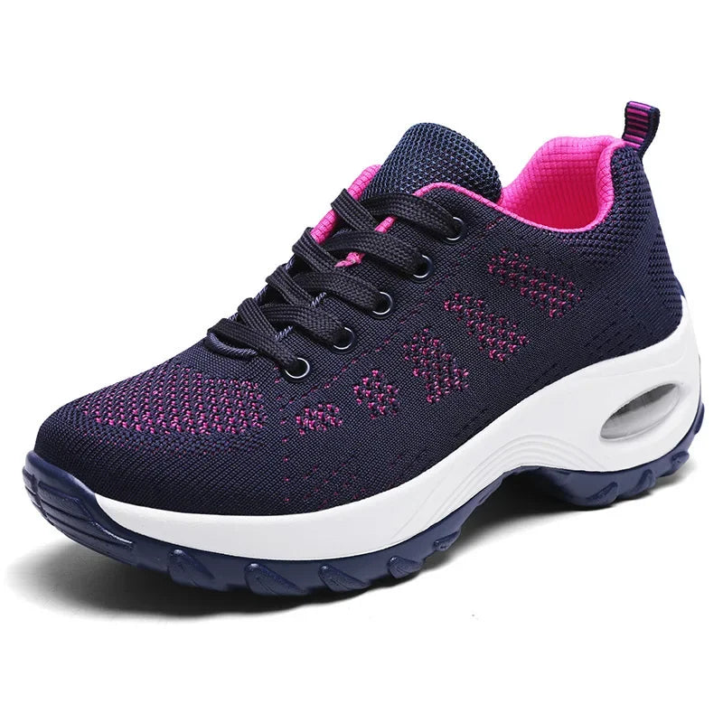 Chaussures Casual Femme à Semelle Épaisse en Tricot avec Coussin d'Air 6