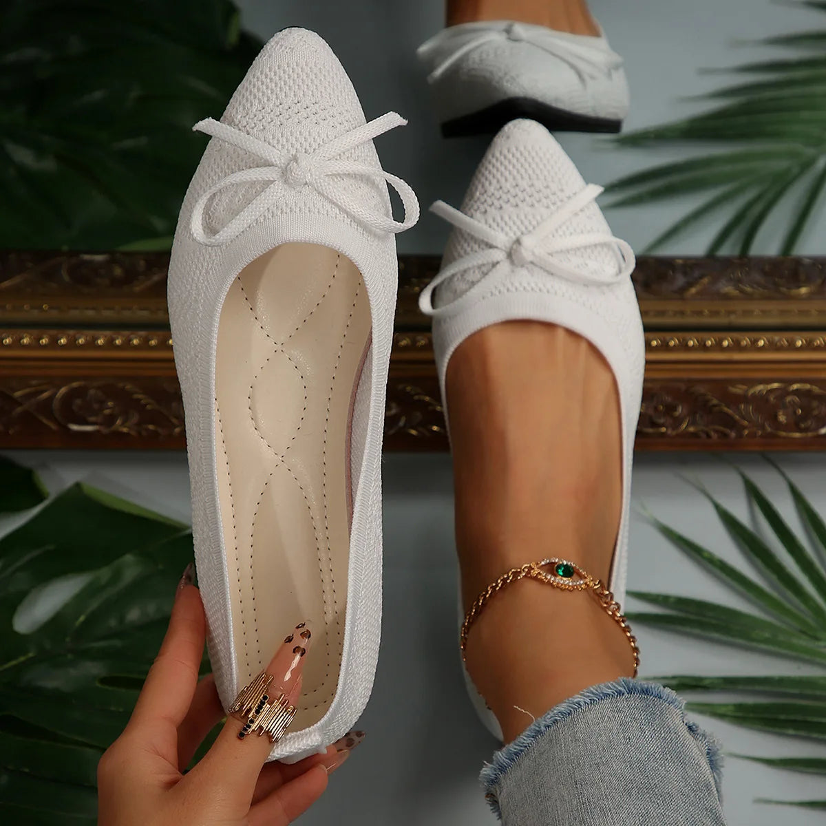Chaussures Femme Plates Confortables avec Nœud 6