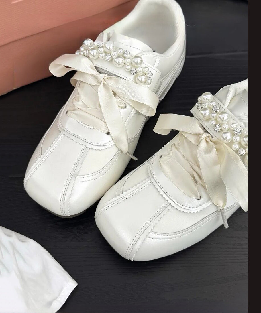 Chaussures Plates à Lacets avec Nœud 1