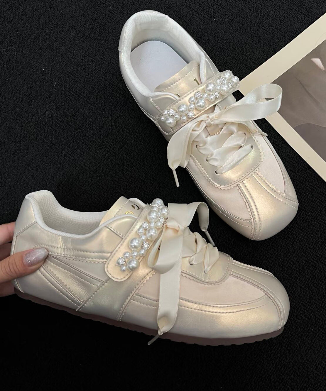 Chaussures Plates à Lacets avec Nœud 2