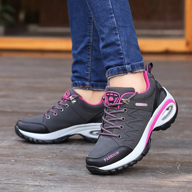 Chaussures Randonnée Femme Cuir Déperlant Semelle Caoutchouc 2