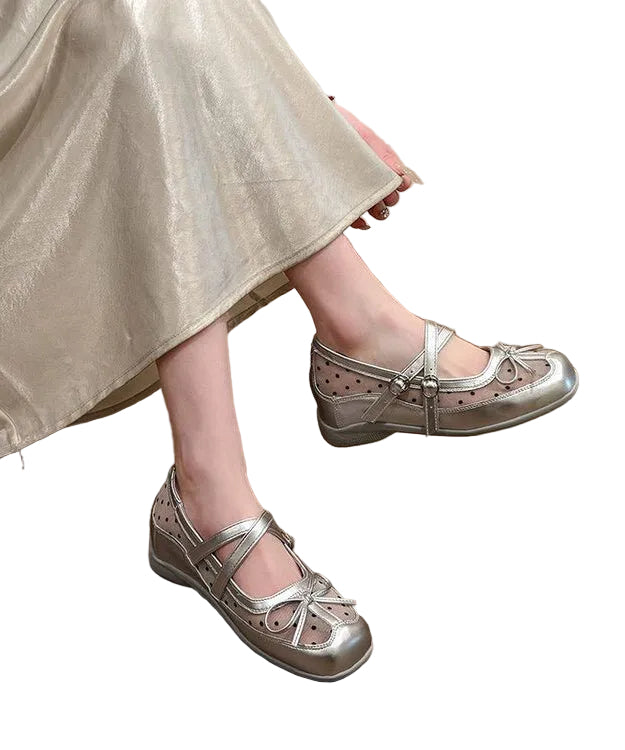 Chaussures à Talons Compensés avec Boucle et Nœud 2
