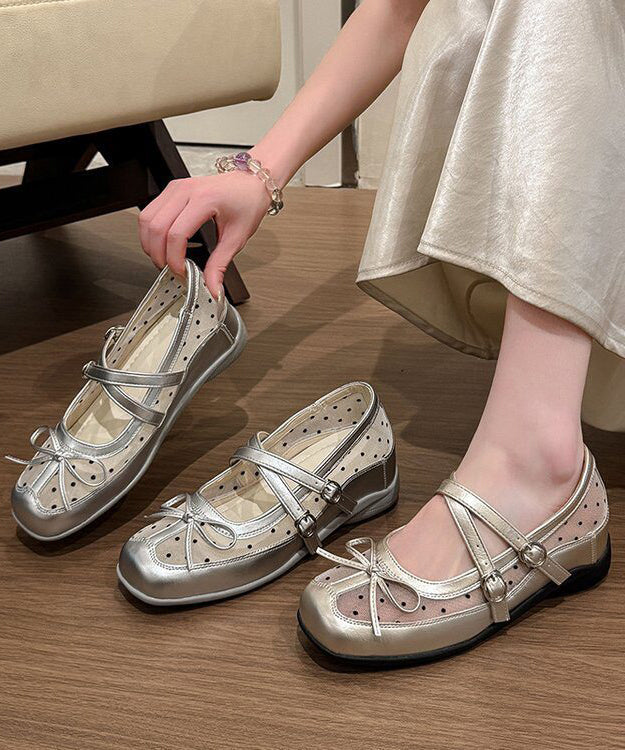 Chaussures à Talons Compensés avec Boucle et Nœud 3