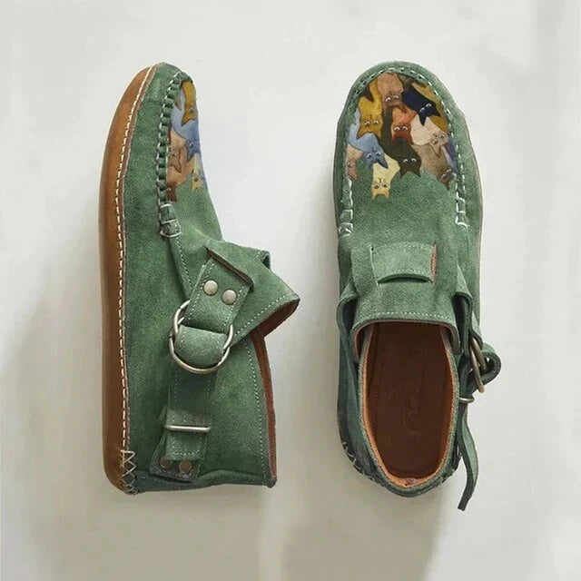 Chaussures à enfiler pour femmes Design de Chat Artistique 1