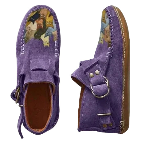 Chaussures à enfiler pour femmes Design de Chat Artistique 2