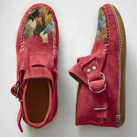 Chaussures à enfiler pour femmes Design de Chat Artistique 4