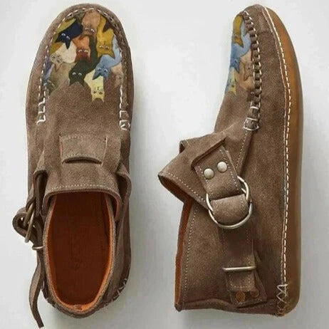 Chaussures à enfiler pour femmes Design de Chat Artistique 5