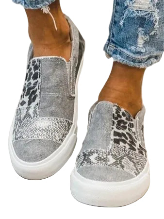 Chaussures à enfiler pour femmes à imprimé léopard 0