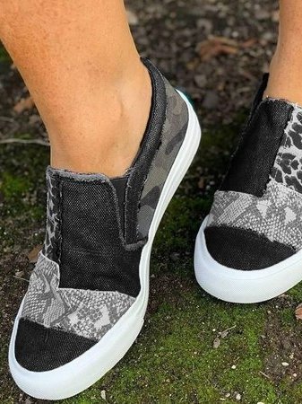 Chaussures à enfiler pour femmes à imprimé léopard 1