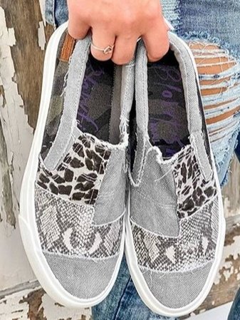 Chaussures à enfiler pour femmes à imprimé léopard 4