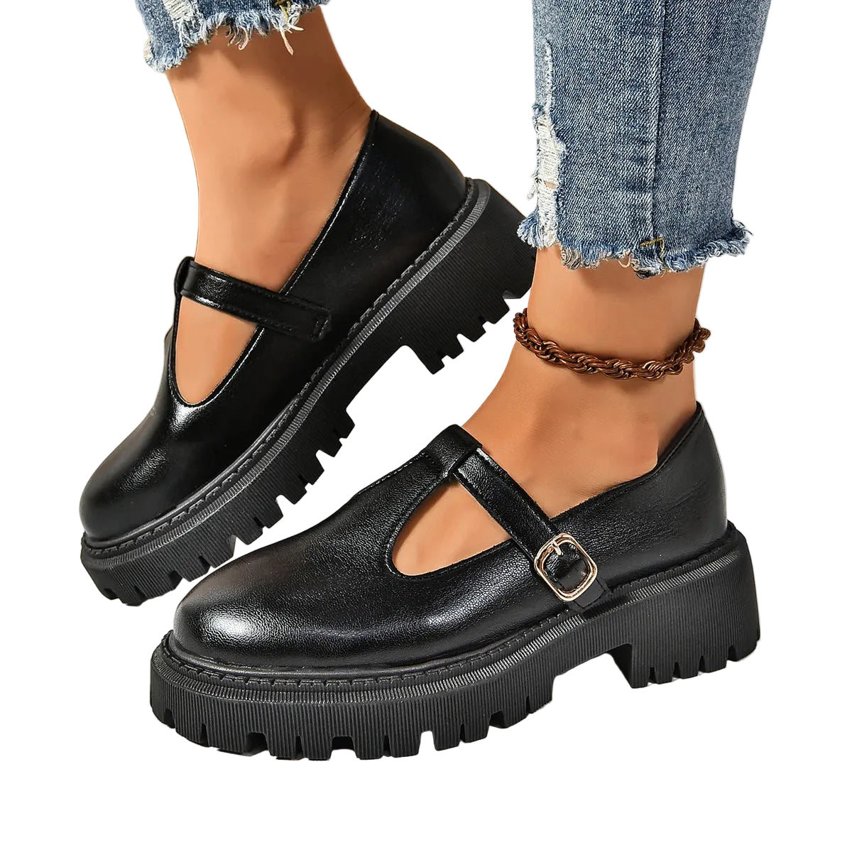 Chaussures à plateforme Femme Style Rétro 0