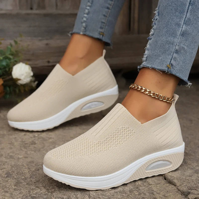 Chaussures de Marche Femme Semelle Air Non Glissante Tissu Respirant 11