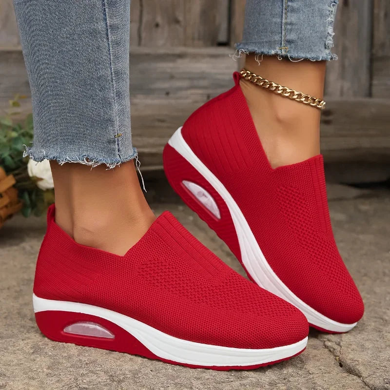 Chaussures de Marche Femme Semelle Air Non Glissante Tissu Respirant 1