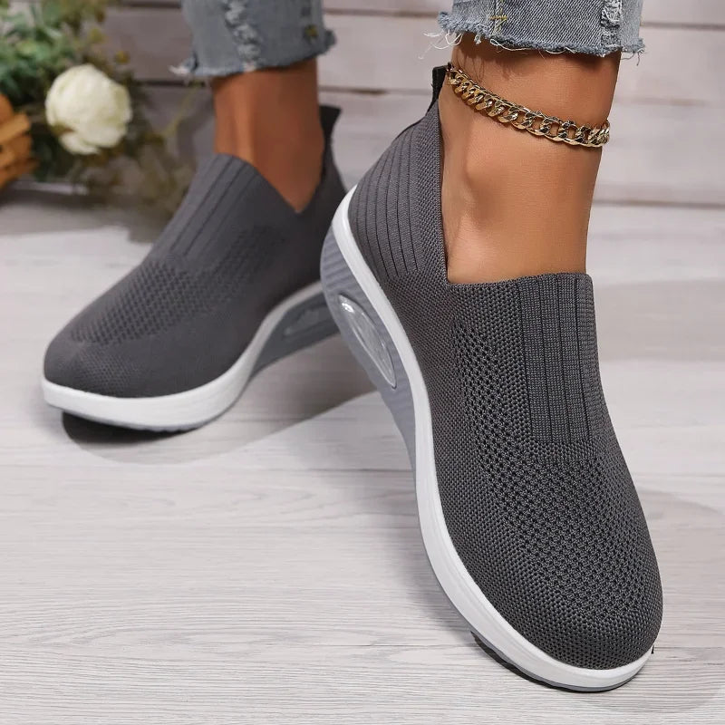 Chaussures de Marche Femme Semelle Air Non Glissante Tissu Respirant 5