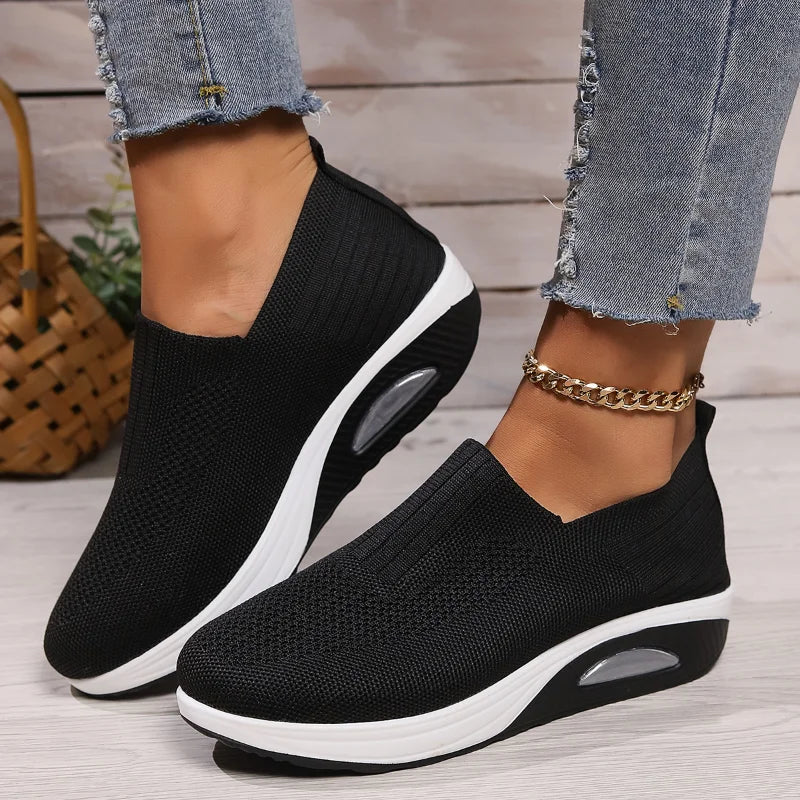 Chaussures de Marche Femme Semelle Air Non Glissante Tissu Respirant 6