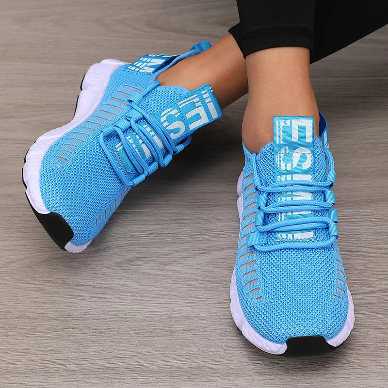 Chaussures de Sport Femme à Plateforme Synthétique et Textile Design Tendance 10