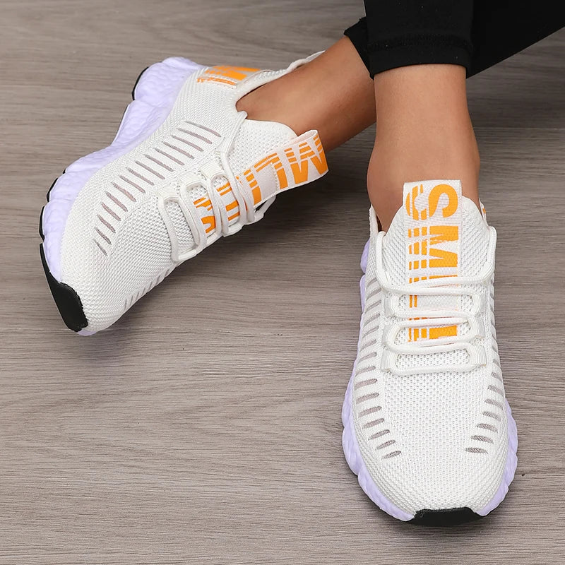 Chaussures de Sport Femme à Plateforme Synthétique et Textile Design Tendance 1