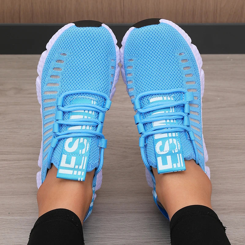 Chaussures de Sport Femme à Plateforme Synthétique et Textile Design Tendance 3