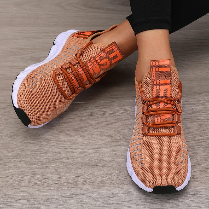 Chaussures de Sport Femme à Plateforme Synthétique et Textile Design Tendance 5